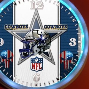 COPY - Dallas cowboys led lights clock